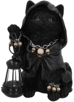 Nemesis Now Adult: Gothic - Reapers Feline Lantern Figure (18.5cm)