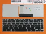 Πληκτρολόγιο Toshiba L830 L840, Μαύρο Ασήμι με Backlit, US/UK