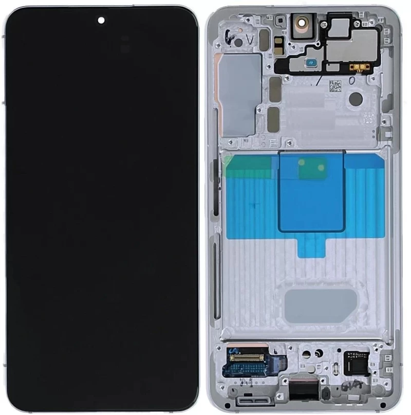 Samsung S901B Galaxy S22 - LCD Touch White (Cream/Sky Blue) with Frame Original GH82-27520B/27521B Service Pack