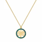 Γυναικείο Κολιέ Δέντρο Ζωής Στυλ Blue Opal σε Χρυσό Χρώμα