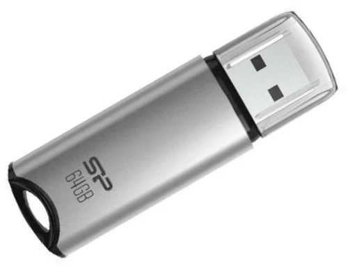 SILICON POWER USB FLASH DRIVE 64GB USB 3.2 MARVEL M02 SP064GBUF3M02V1S SILVER