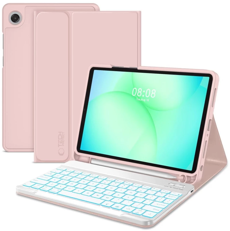 TECH-PROTECT SC PEN + KEYBOARD GALAXY TAB A9+ PLUS / A11+ PLUS 11.0 PINK