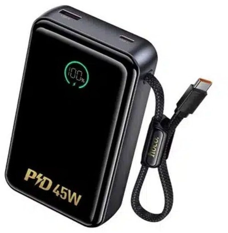 Hoco Shine Power Bank 20.000mAh 45W με 2 Θύρες και Ενσωματωμένο Type-C Q54