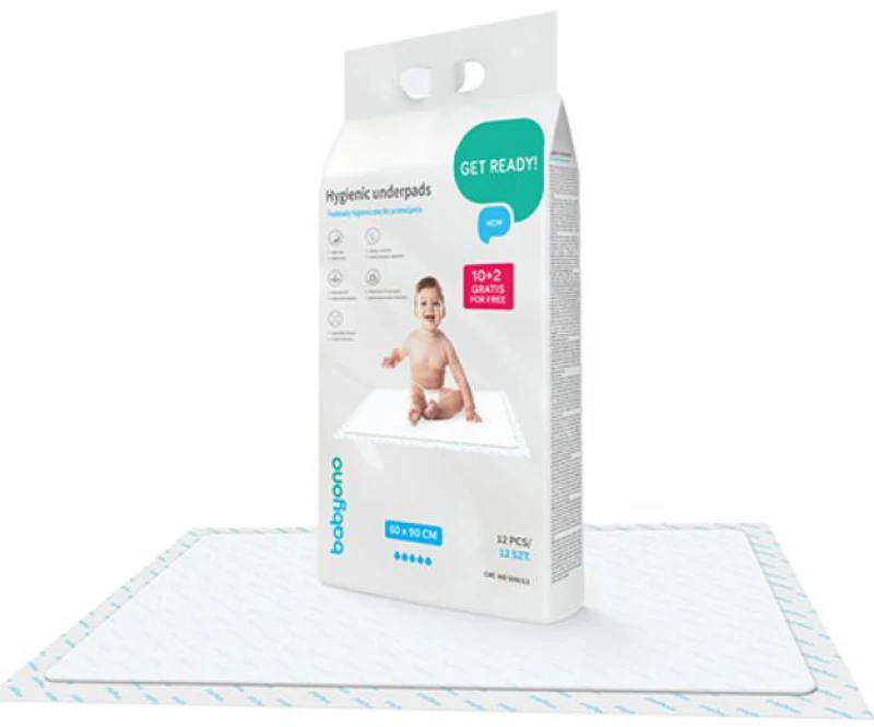 BabyOno Σελτεδάκια Μιας Χρήσης 60*90εκ (10 Τεμάχια + 2 Δώρο)