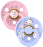 Bibs Πιπίλα Καουτσούκ Σετ 2τμχ X Moomins Colour Baby Pink/Huse Mix 6-18m