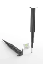 Stewehome Ημικυκλική οβάλ κονσόλα με πόδια 18x86x86 cm