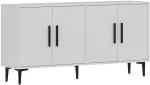 Stewehome Μοντέρνα κονσόλα 150 cm με ντουλάπι και ράφια από συνθετικό ξύλο 150x36x75 cm