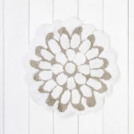 Πατάκι Μπάνιου Petal Light Beige Nima 60X60 100% Βαμβάκι
