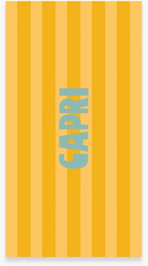 Πετσέτα Θαλάσσης Capri Yellow Nef-Nef Homeware Θαλάσσης 80x160cm 100% Βαμβάκι