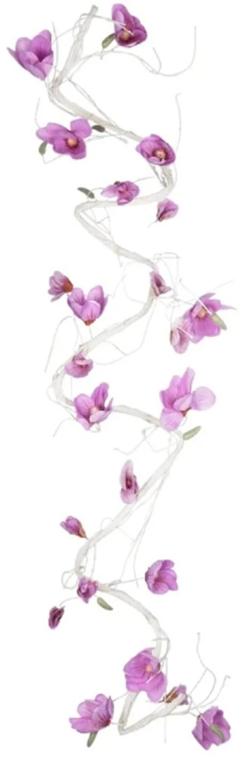 Τεχνητή Γιρλάντα Magnolia 21471 300cm White-Pink GloboStar Πολυαιθυλένιο,Ύφασμα