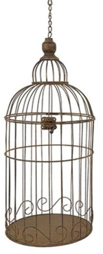 Διακοσμητικό Κλουβί 013.819211A Φ25x70cm Rustik Μέταλλο