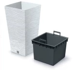 Γλάστρα - κασπώ FURU λευκό Y75,5x39,5x39,5εκ.