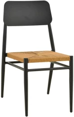 Καρέκλα Giardino 404-000017 45x56x82cm Black-Natural