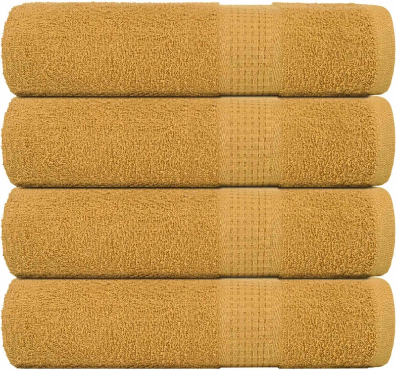 vidaXL Χειροπετσέτες FROGN 4 τεμ. Χρυσές 50x100 εκ. 360 γρ./τ.μ.