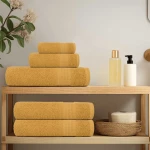 vidaXL Χειροπετσέτες FROGN 4 τεμ. Χρυσές 50x100 εκ. 360 γρ./τ.μ.