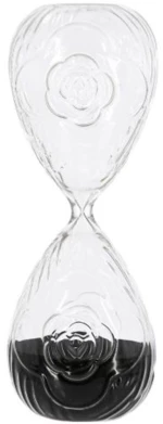 Κλεψύδρα Τριαντάφυλλο B0010-BLAC 9,8x9,8x25,4cm Clear-Black Artekko Γυαλί