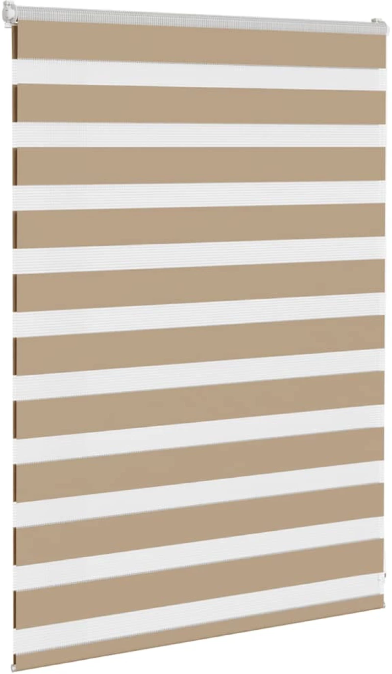 vidaXL Στόρι Zebra Καφέ 110x100 εκ. Πλάτος Υφάσματος 105,9 εκ. Πολυεστέρας