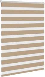 vidaXL Στόρι Zebra Καφέ 110x100 εκ. Πλάτος Υφάσματος 105,9 εκ. Πολυεστέρας