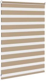 vidaXL Στόρι Zebra Καφέ 110x100 εκ. Πλάτος Υφάσματος 105,9 εκ. Πολυεστέρας