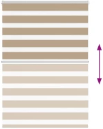 vidaXL Στόρι Zebra Καφέ 110x100 εκ. Πλάτος Υφάσματος 105,9 εκ. Πολυεστέρας