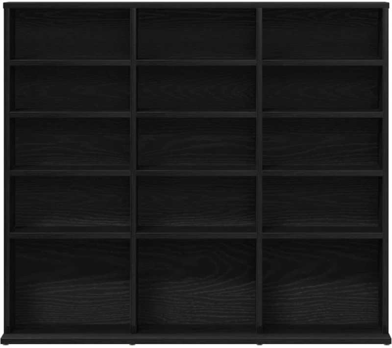 vidaXL Ντουλάπι για CD Μαύρο Δρυς 100x23x89,5 εκ. από Τεχνητό Ξύλο