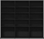 vidaXL Ντουλάπι για CD Μαύρο Δρυς 100x23x89,5 εκ. από Τεχνητό Ξύλο