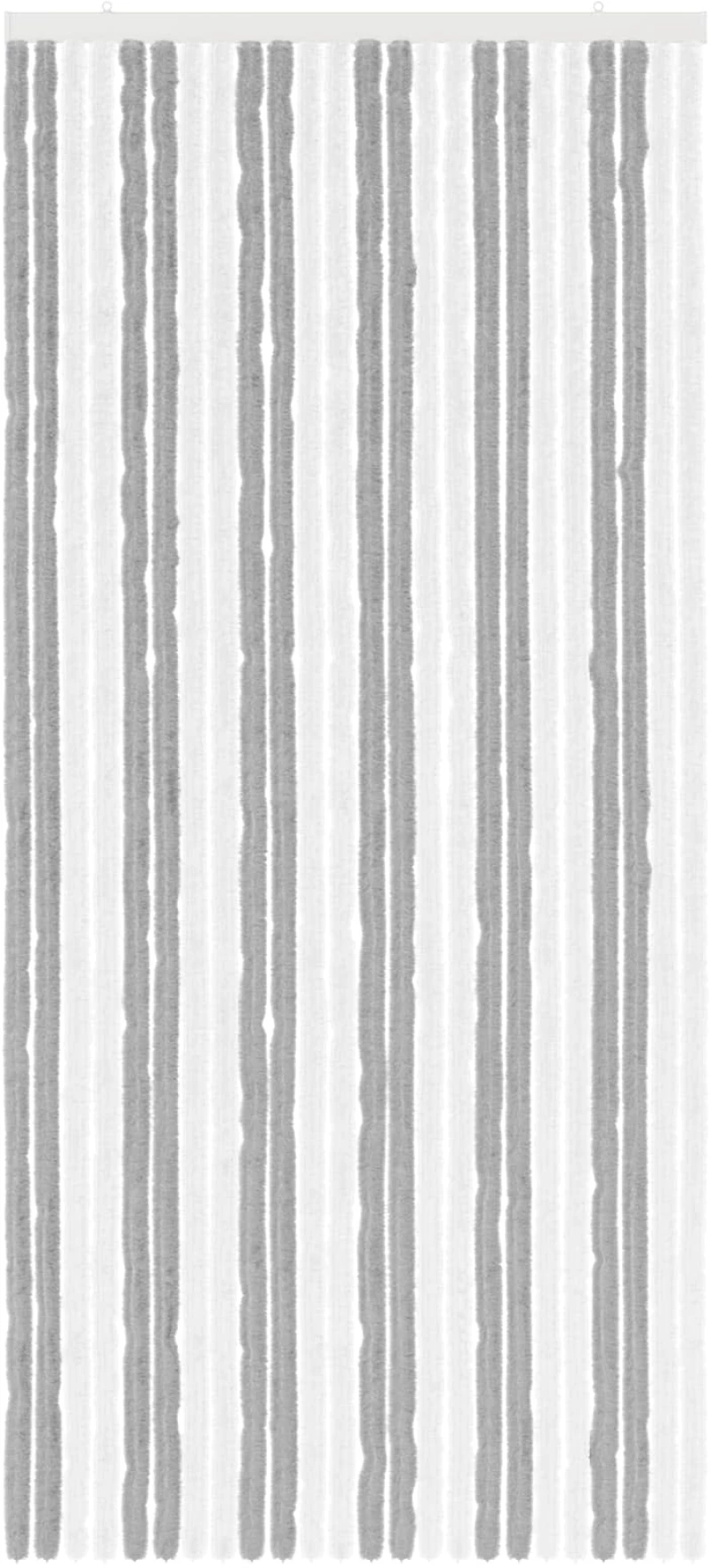 vidaXL Κουρτίνα εντόμων Chenille Γκρι και Λευκό 100 x 220 cm 100% PP