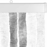 vidaXL Κουρτίνα εντόμων Chenille Γκρι και Λευκό 100 x 220 cm 100% PP