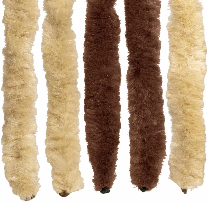 vidaXL Κουρτίνα εντόμων Chenille Καφέ και μπεζ 100 x 230 cm 100% PP