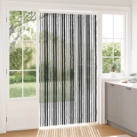 vidaXL Κουρτίνα εντόμων Chenille Γκρι και Μαύρο 118 x 220 cm 100% PP
