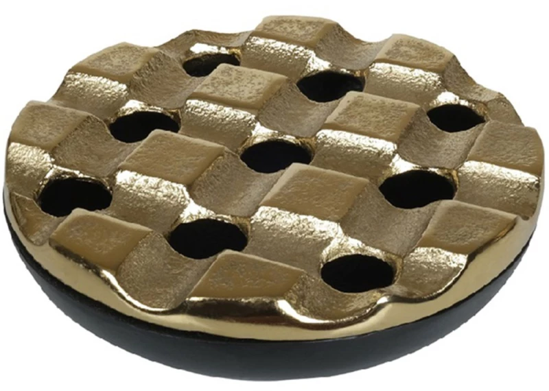 Σταχτοδοχείο Αντιανεμικό ASR104 15,5x4cm Black-Gold Espiel Αλουμίνιο