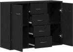 vidaXL Μπουφές από Μαύρη Δρυς 88x30x64 εκ. από Τεχνητό Ξύλο