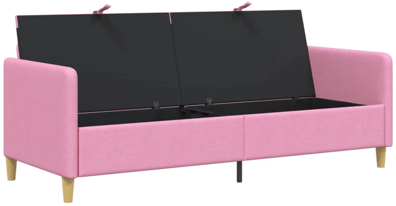vidaXL Καναπές με Αποθήκευση Ροζ 192 x 78 x 87 εκ. Πολυεστέρας