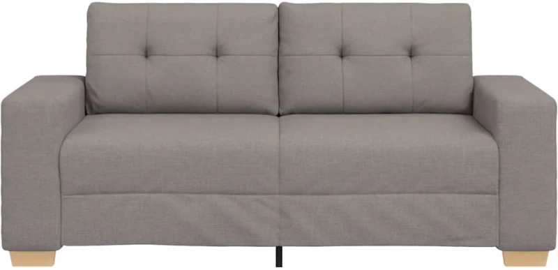 vidaXL Καναπές-Διθέσιος με Θέση Ύφασμα, Μπεζ 180x77x82 εκ.