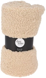 Κουβέρτα teddy fleece μπεζ 150x120εκ.