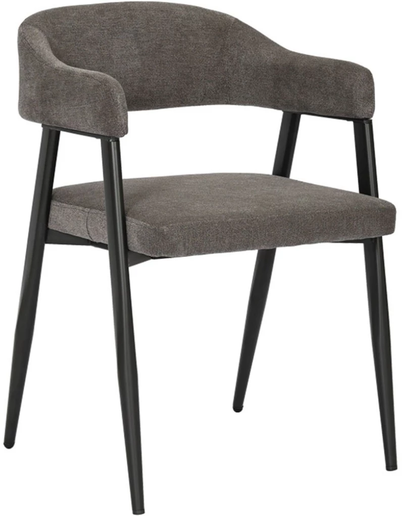 Πολυθρόνα Sezan 350-000030 56x55x78cm Anthracite Μέταλλο,Ύφασμα