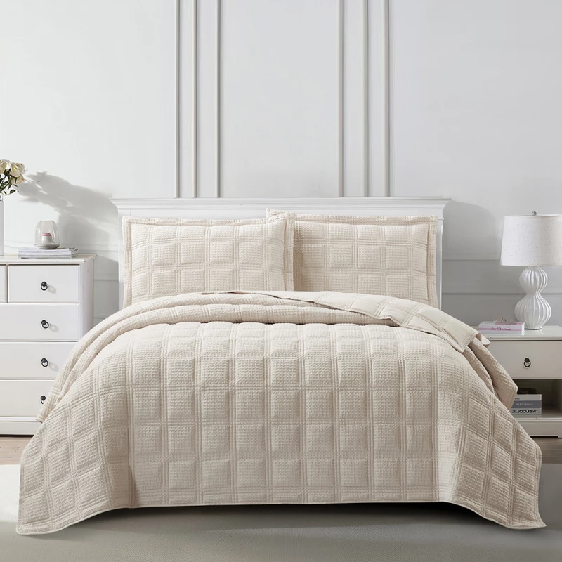 Κουβερλί Toscana + μαξιλαροθήκες Μπεζ 220x240cm Liolios Home 002884
