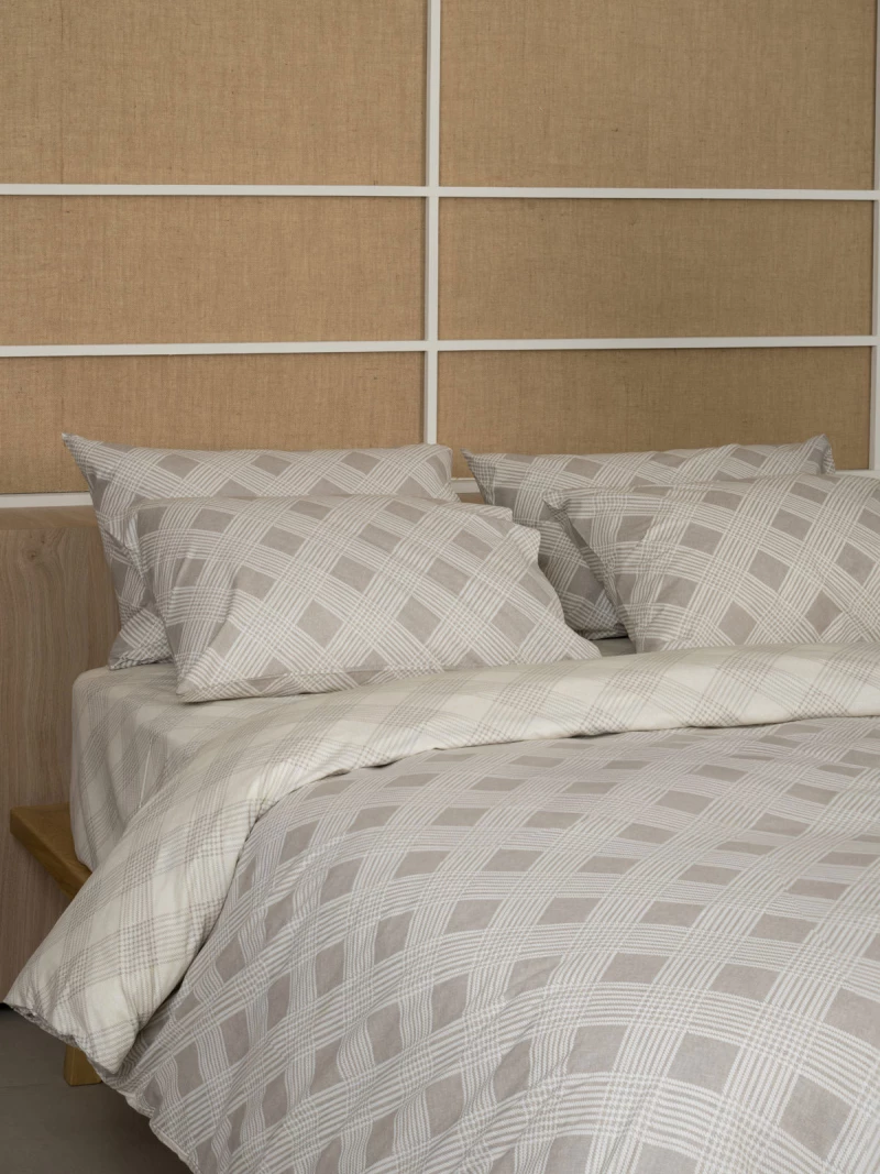 Σετ Σεντόνια Cotton Feelings 2072 Beige Μονό με λάστιχο(105x205 30)