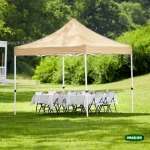 GRASHER Πτυσσόμενο Κιόσκι Κήπου 3x3m Μπέζ 800D TGH3437 / 104236