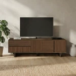 Έπιπλο τηλεόρασης Capri Megapap χρώμα καρυδί milano 180x45x55εκ.