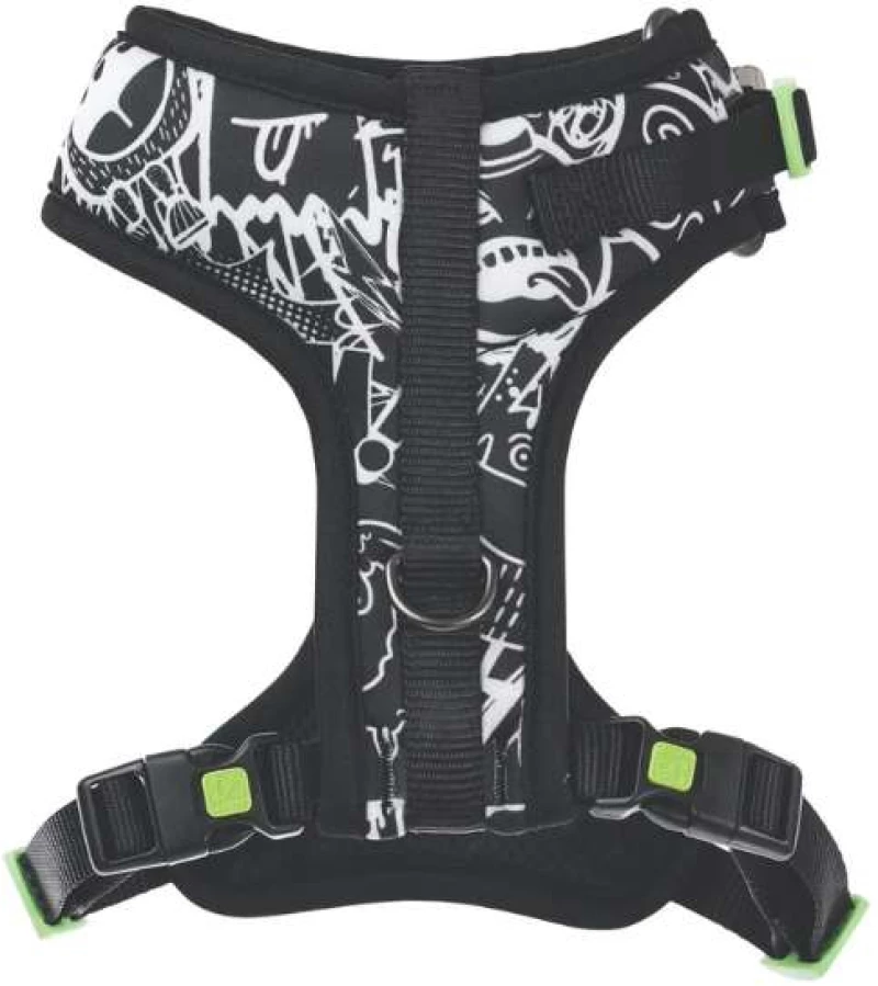 M-Pets Urban Style Σαμαράκι Σκύλου Freestyle Black & White Easy Fit Large 46-51cm
