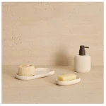 Σαπουνοθήκη μπεζ polyresin 13,1x9,2x2,3cm