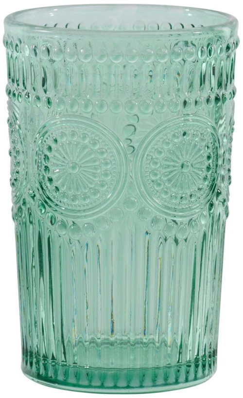 Ποτήρι νερού πράσινο s/4 κλασικό 360ml/7,8x12,6cm