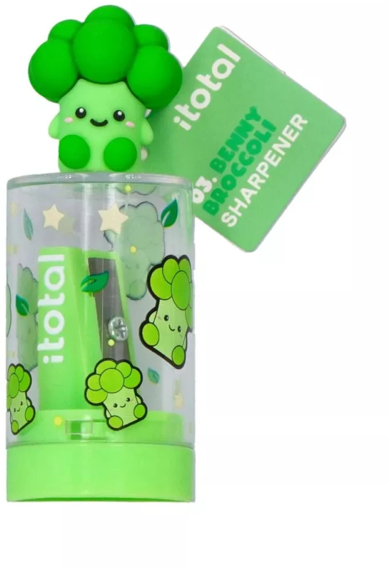 Ξύστρα Fancy i-Total Βαρελάκι Διάφανο Benny Broccoli  XL2687D