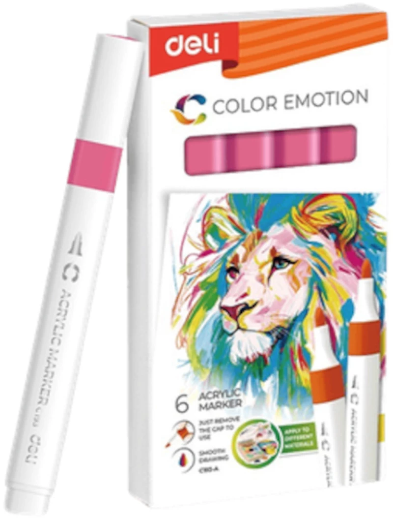 Ακρυλικός Μαρκαδόρος Σχεδίου Deli Color Emotion Rose EC193A-151
