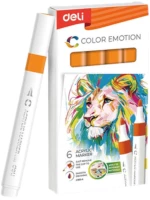 Ακρυλικός Μαρκαδόρος Σχεδίου Deli Color Emotion Orange EC193A-23