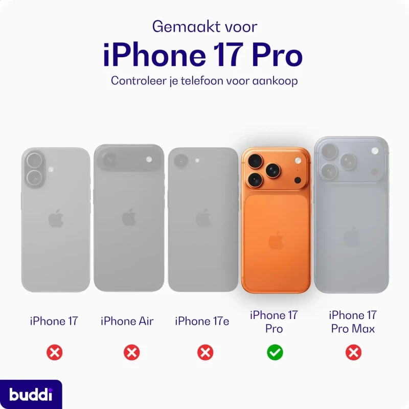 Θήκη iPhone 17 Pro Buddi Hybrid Σκληρή Διάφανη με MagSafe - Matched Silver (8719246597367)