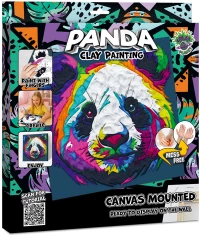 SPLAT PLANET ΣΕΤ ΖΩΓΡΑΦΙΚΗΣ ΜΕ ΠΗΛΟ ΣΕ ΚΑΜΒΑ 30X30 εκ. PANDA (#SP-CP-PAN-3030)