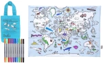 Σούπλα | Placemat 'Eat Sleep Doodle' | World Map: Animals and Sea Life | MAPPTG