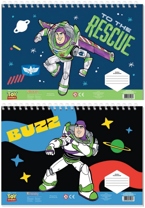 Μπλόκ Ζωγραφικής Toy Story Buzz Lightyear  23x33cm 40φύλλα 000565898 | Τυχαιά Επιλογή Σχεδίου